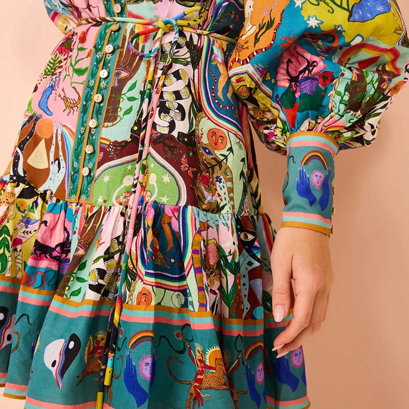 Nelleke | Comfy Mini-jurk met volle mouwen