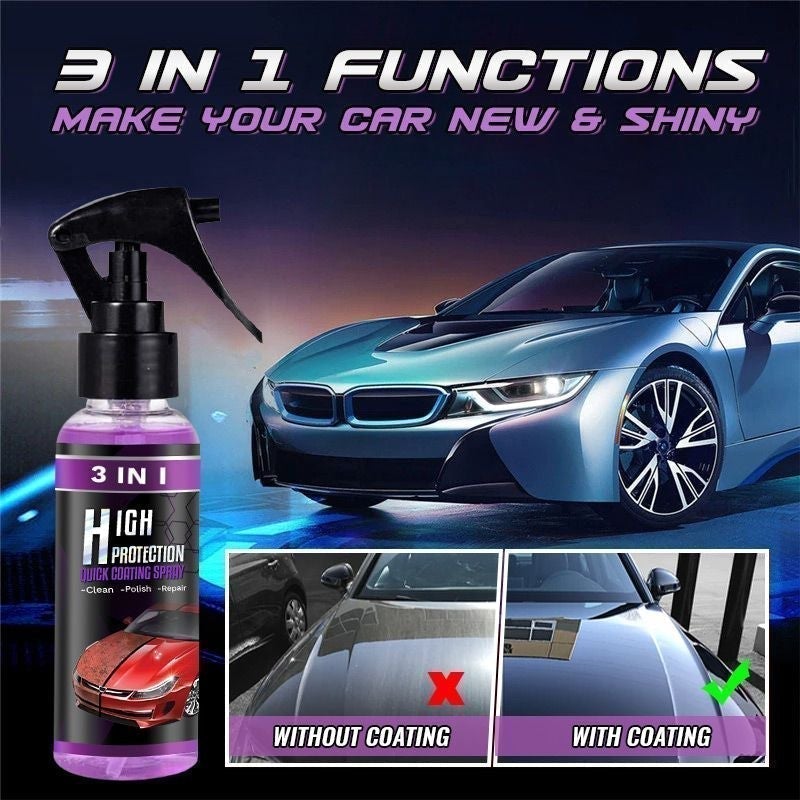 1+1 GRATIS | Autocoatingspray 3 in 1™ - Reinigen, polijsten en beschermen