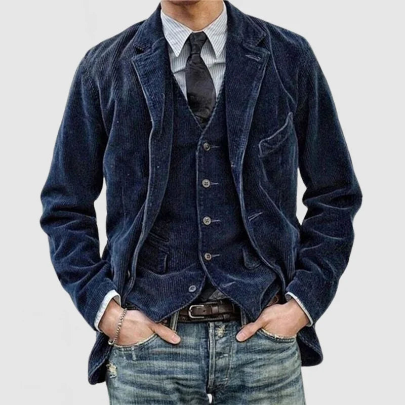 Florian | Vintage blazer en gilet in ribfluweel