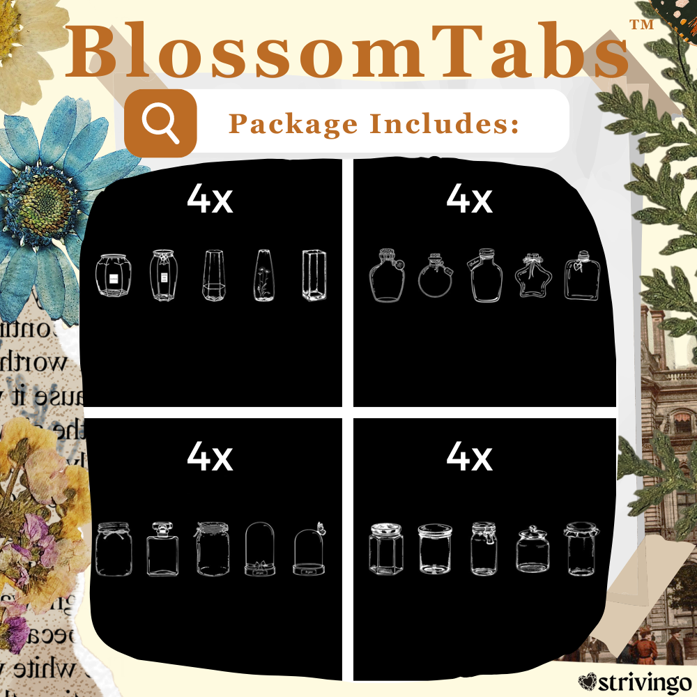 BlossomTabs™ - DIY transparante boekenleggers (set van 80 stuks)