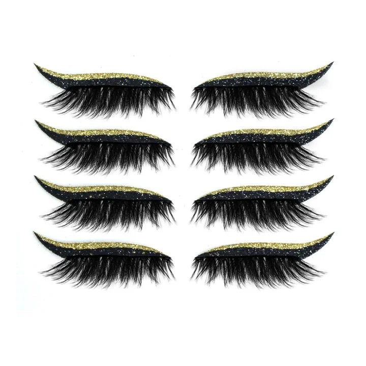 1+1 Gratis | FlawLashes™ - Herbruikbare zelfklevende eyeliner en wimperstickers met glitter