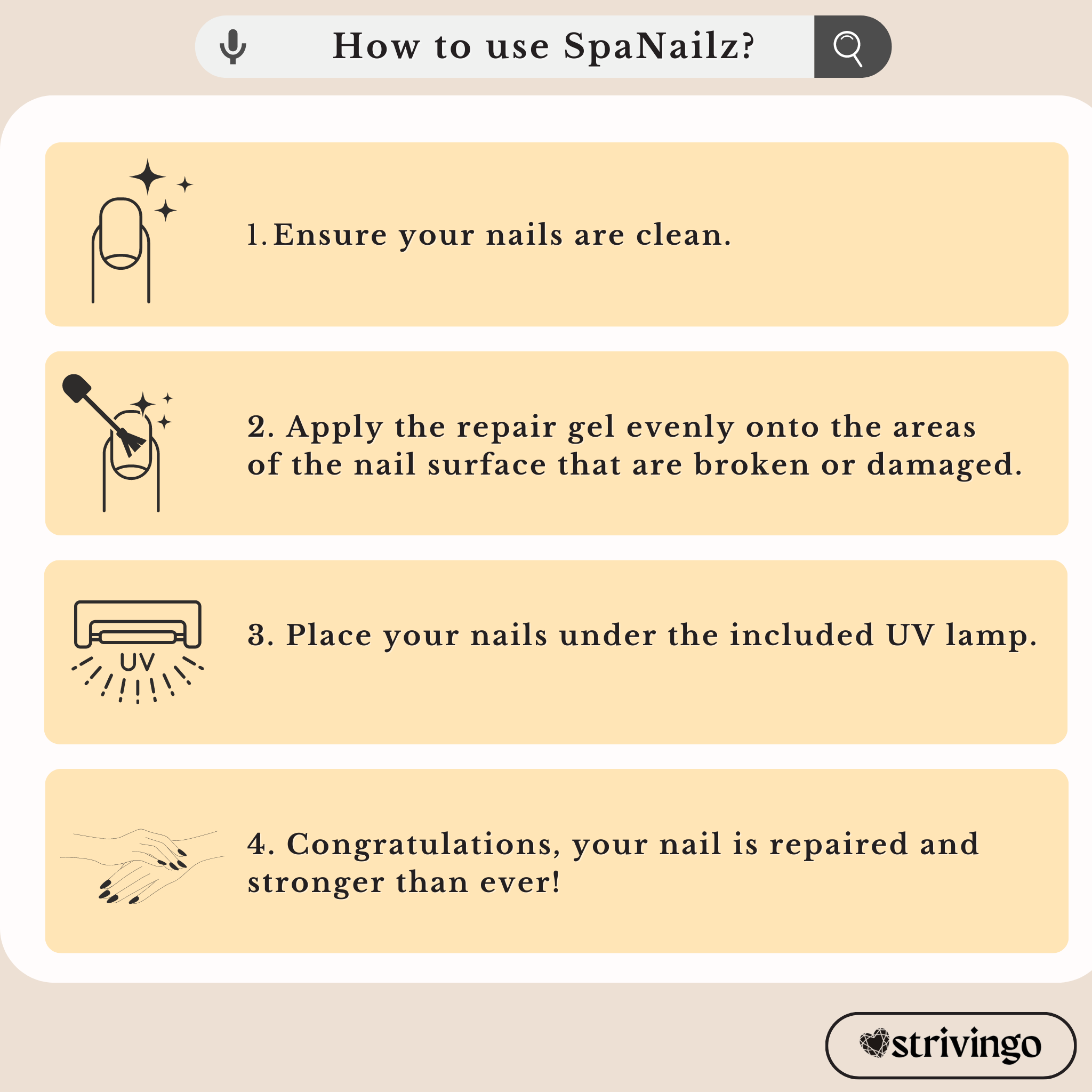 SpaNailz™ - 3-in-1 Nagelreparatieset | Inclusief penseel en UV-lamp