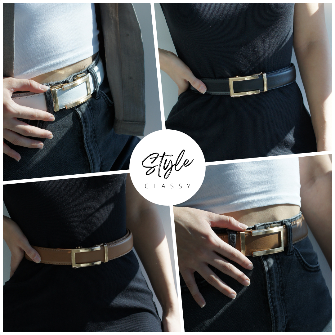 Majestic Belt™ Easy-Click automatische leren riem voor dames