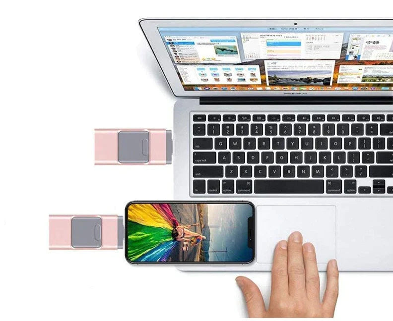 4-in-1 FlashDrive™ - Plug-and-Play-opslag voor alle apparaten!