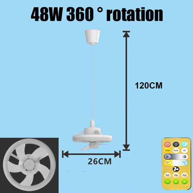 Cool Light™ - licht en ventilator gecombineerd! - Draai het in en je bent klaar!