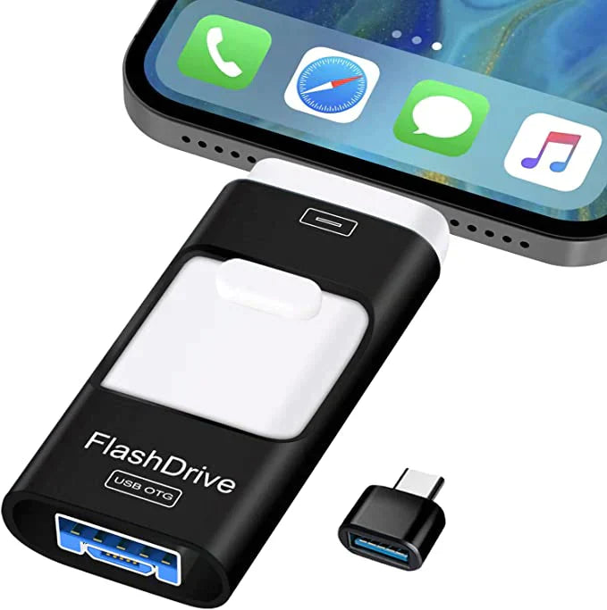 4-in-1 FlashDrive™ - Plug-and-Play-opslag voor alle apparaten!