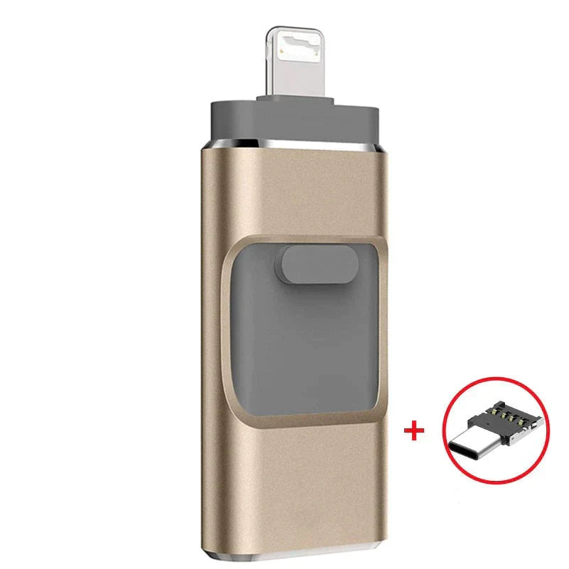 4-in-1 FlashDrive™ - Plug-and-Play-opslag voor alle apparaten!