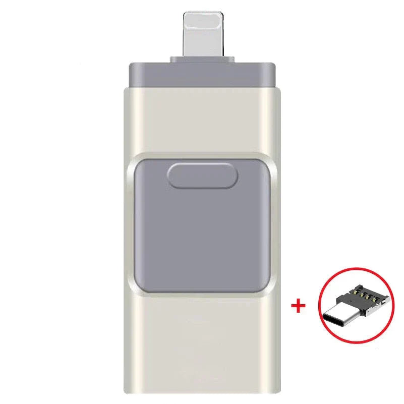 4-in-1 FlashDrive™ - Plug-and-Play-opslag voor alle apparaten!